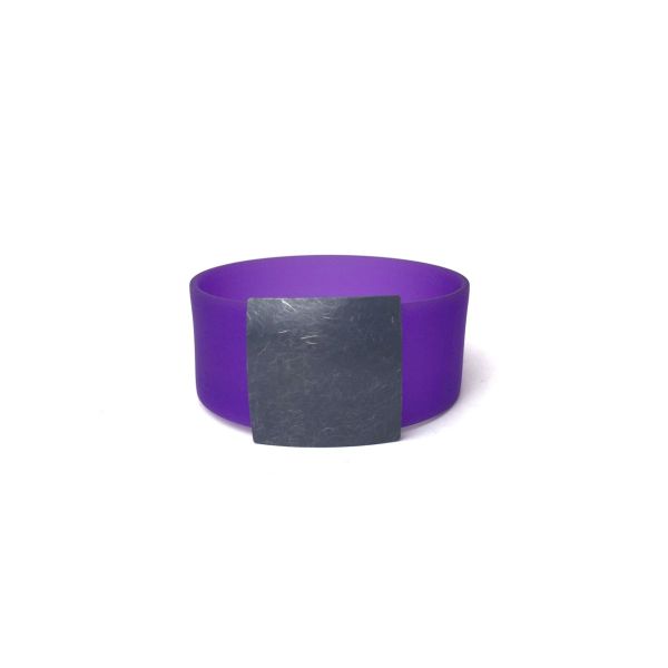 Armband Make-A-Change Quadrat - Altsilber & Violett