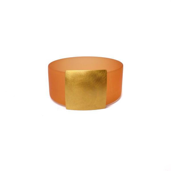 Armband Make-A-Change Quadrat - Gold & Orange