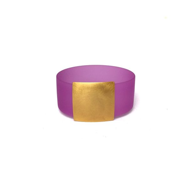 Armband Make-A-Change Quadrat - Gold & Pink