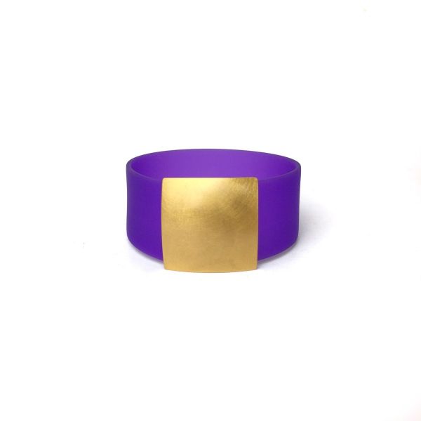 Armband Make-A-Change Quadrat - Gold & Violett