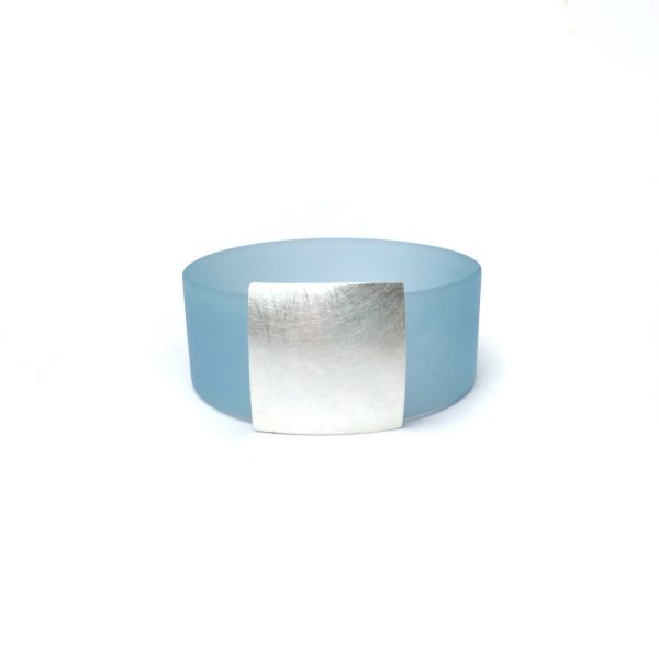 Armband Make-A-Change Quadrat - Silber & Aqua