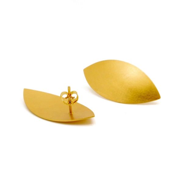 Ohrstecker Blatt klein - Gold